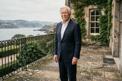 Mansión de piedra gallega con vistas al mar, estilo residencial de lujo propio del fundador de Zara Amancio Ortega